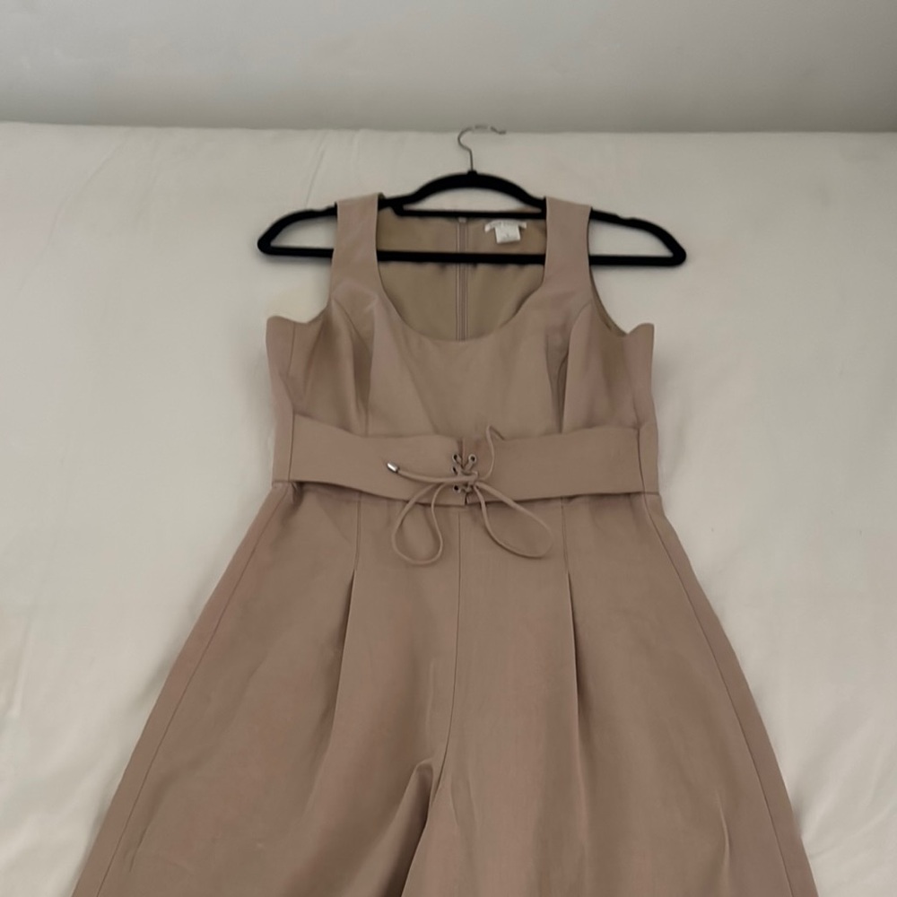 Club Monaco Tan Belted Jumpsuit